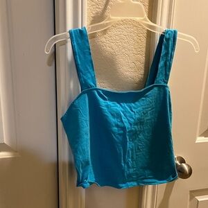 SO Vibrant Blue Crop Top